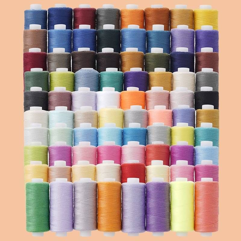 402 Nähgarn, 80-Farben-Garnset, DIY-Farbkombination, kleine Rolle, 100 m, feste Farbe, Handnähgarn_voghion.com