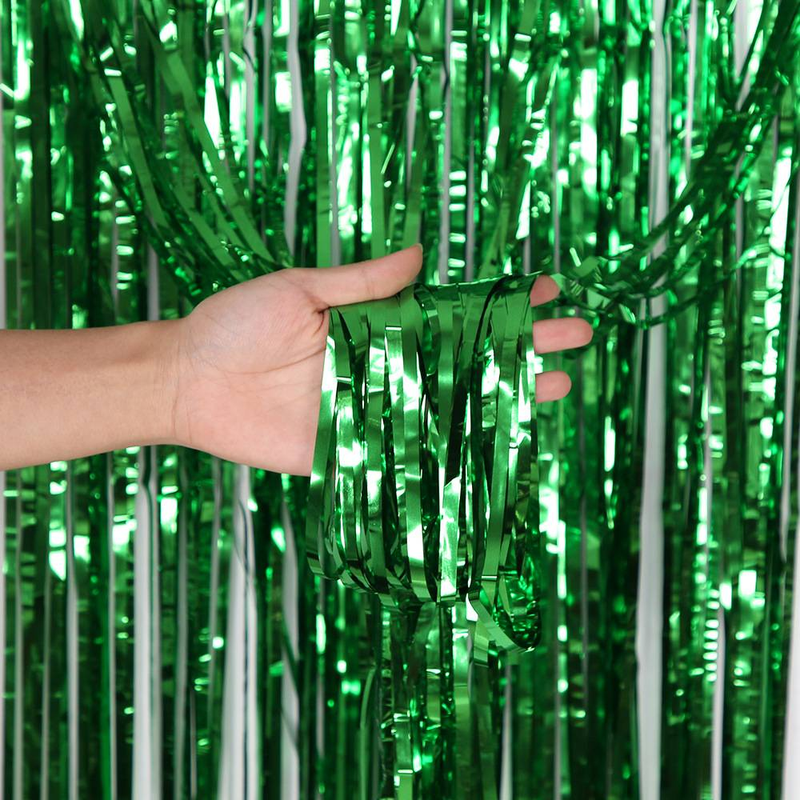 Rain Silk Curtain Wedding Birthday Party Backdrop - Sparkling Tassel Balloon Wall Decoration With Glowing Strands For Event Background Decor_voghion.com