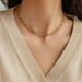 Light Luxury Niche Steel Gold-plated Three-layer Necklace_voghion.com