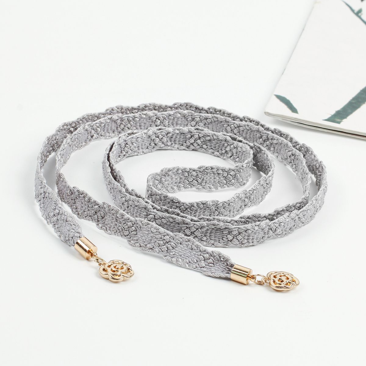 Embroidery Braided Belt - Adjustable Waist Rope (Handmade, Boho & Retro Style)_voghion.com