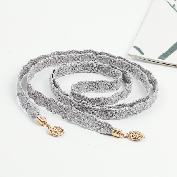 Embroidery Braided Belt - Adjustable Waist Rope (Handmade, Boho & Retro Style)_voghion.com