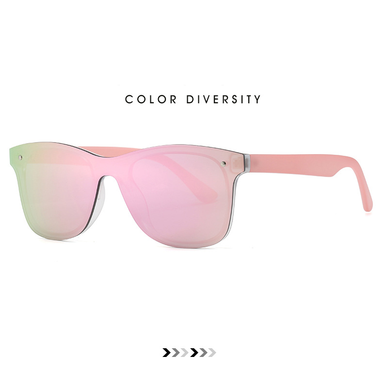 Lunettes de soleil monobloc sans monture - Style européen et américain, coupe-vent UV400, verres colorés_voghion.com