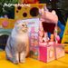 Momohemo Pet Scratching Board 3-in-1 Pink Tulip Claw Machine Style Large Cat House Villa_voghion.com