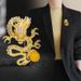 stile cinese di alta qualità, nuovo stile squisito, drago orgoglioso che gioca con le perle, spilla a forma di drago zodiacale dell'anno del drago per uomo, design di nicchia_voghion.com