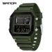 Digital Alarm Clock Watch With Multi-Function Timer, Stopwatch, LED Backlight, Waterproof 50m, Unisex Square Sports Watch For Students Professionals_voghion.com