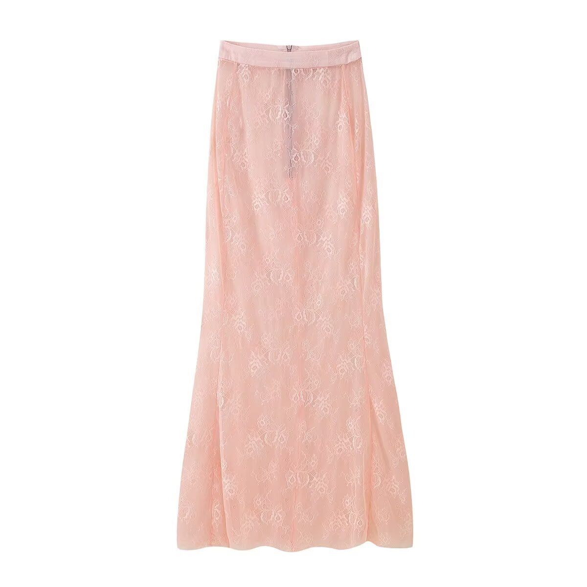 Damen-Blazer & Spitzenrock-Set – Revers-Button-Down-Jacke mit ausgestelltem A-Linien-Rock (Pink/Schwarz/Weiß, S-L)_voghion.com