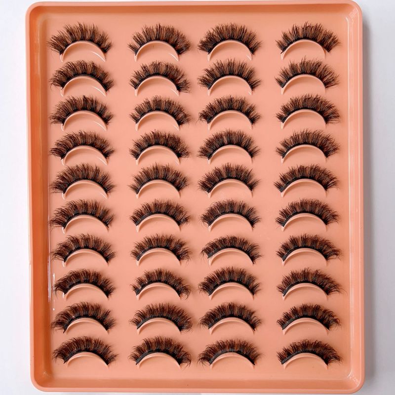 Wimpern-Set, 20 Paar gemischte 6D-Nerz-Falsche Wimpern, natürliche Curling-Wimpern, dicke Wimpern_voghion.com