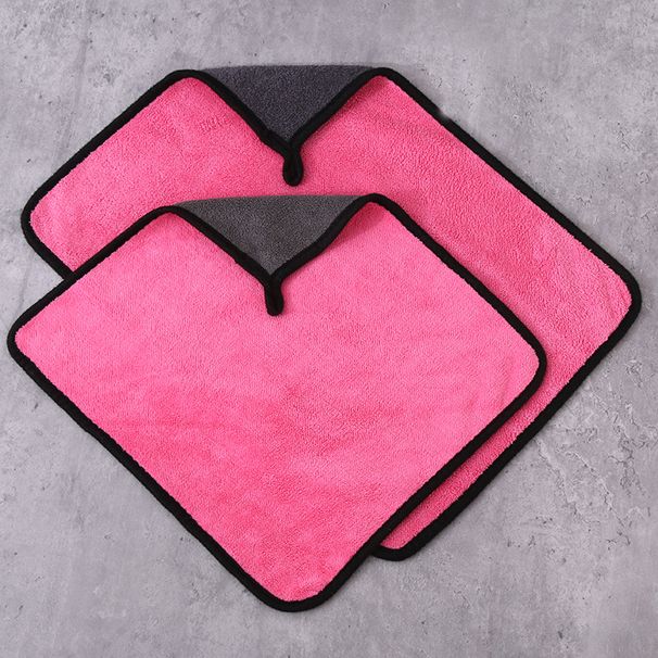 Coral Fleece Car Detailing Towels – Heavyweight 400/500/600GSM Multi-Purpose Cleaning Cloths For Home & Glass (30x30cm & 30x40cm, 6 Colors)_voghion.com