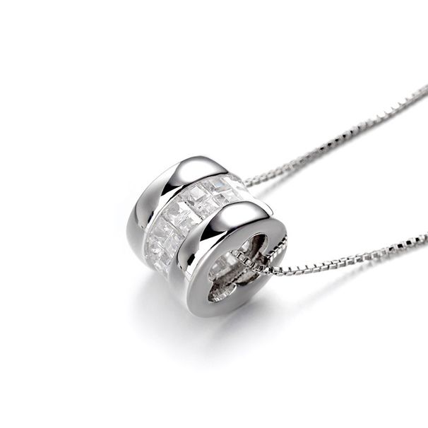 Women's Jewelry Fashion OL Simple Clavicle Chain Temperament Light Luxury Necklace Niche Creative Rotating Zircon Small Waist Necklace_voghion.com