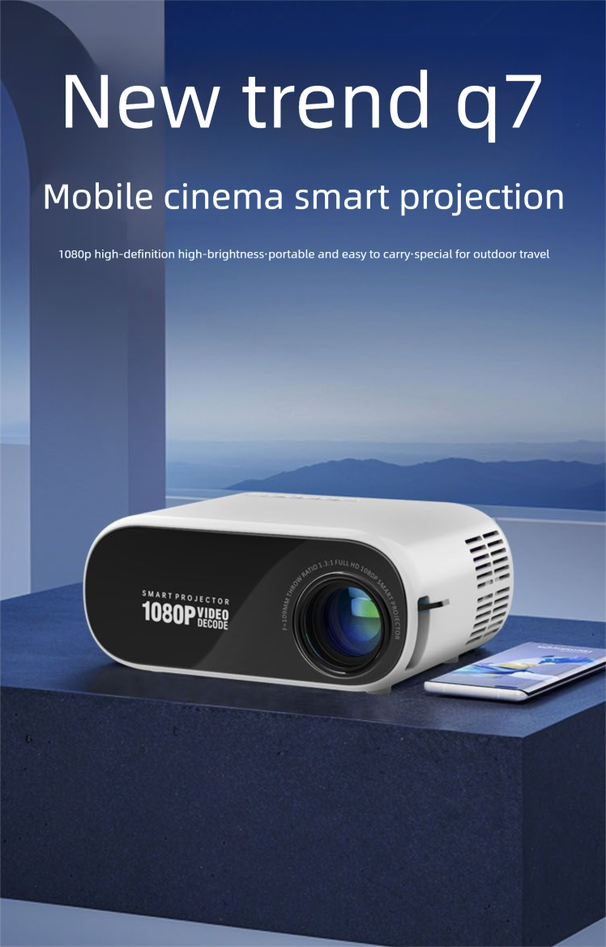 Neu LED Ultra HD Smart Projektor Heimgebrauch, Drahtlose Screen Casting Von Mobiltelefonen, Wand Projektion, Geeignet Für_voghion.com