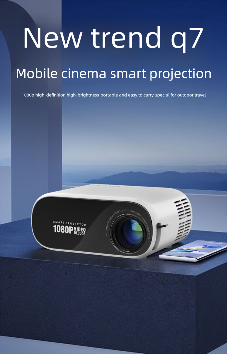 New LED Ultra HD Smart Projector Home Use, Wireless Screen Casting From Mobile Phones, Wall Projection, Suitable For_voghion.com