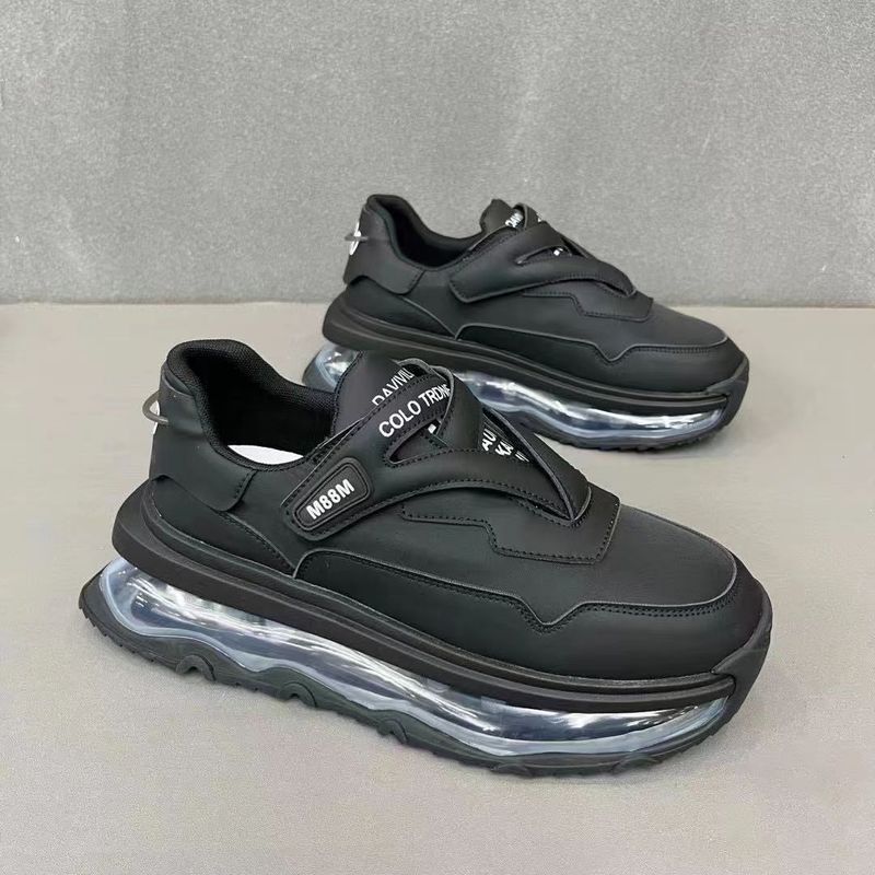 Scarpe da uomo in tela papà stile estivo traspirante trendy con suola spessa scarpe con rialzo in altezza palmo completo cuscino d'aria sportivo casual_voghion.com