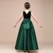 Kids’ Clothing Summer New Small And Medium Children's Dark Green Violin Chorus Dress Girls Piano Performance Dress_voghion.com