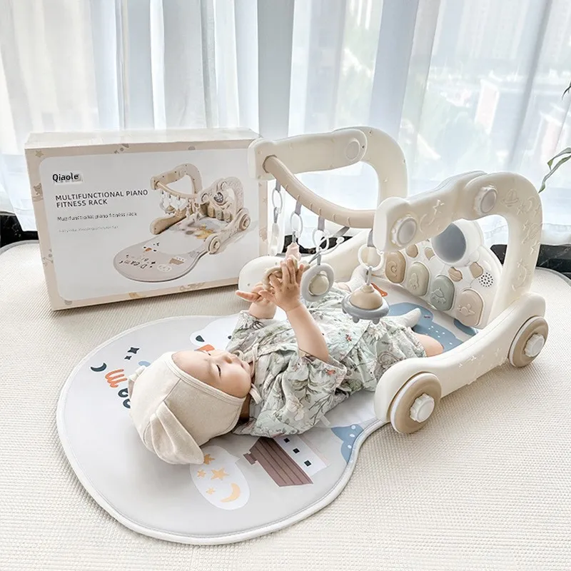 Qiao Le Bear Baby Pedal Piano Fitness Rack Walker 3 mois 6 Puzzle Éducation précoce Nouveau-né Tout-petit Bébé Jouets_voghion.com