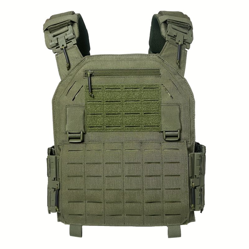 1000D Nylon LAVC Style Quick-Release Modular Tactical Vest - Black, Adjustable Straps, MOLLE Webbing System, Multiple Pockets For Hunting_voghion.com