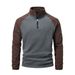 Wende-Fleecepullover für Herren – Winter-Thermo-Sweatshirt mit Reißverschluss am Hals, weiches doppelseitiges Polarfleece, lässige Streetwear (Königsblau_voghion.com