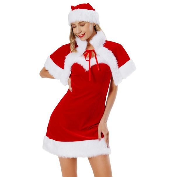 Ubrania dla kobiet dla dorosłych zestaw królik dziewczyna COS Boże Narodzenie wydajność sukienka seksowny mundur_voghion.com