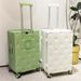 24-inch Stylish PC Luggage With Cup Holder & Phone Stand, Lightweight Spinner Suitcase For Travel, Geometric Pattern, (Multiple Colors & Sizes)_voghion.com
