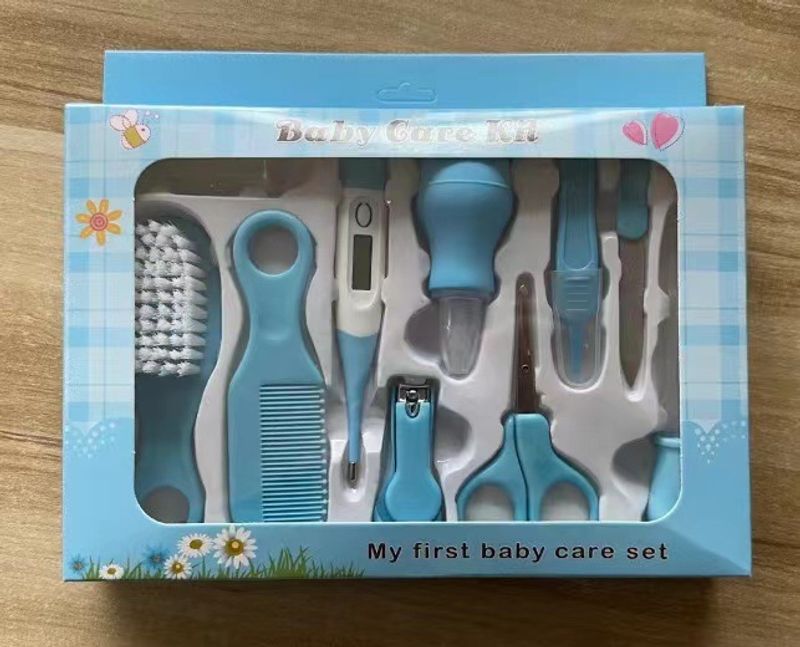 Madre e bambini Spazzola per neonati Pettine Aspiratore nasale Set Termometro Strumento Cura Set da dieci pezzi_voghion.com