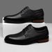Elegante Herren-Lederschuhe, Lederschuhe mit runder Spitze_voghion.com