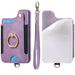 TechGlobe Hot Selling Retro Solid Color Phone Case RFID Anti-Theft Swipe Card Slot PU Wallet With Hand Strap And Ring Holder_voghion.com