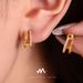 Simple And Fashionable Earrings, Ear Jewelry, Inlaid Diamonds, Double-layer Small C-shaped Stud Earrings, Daily Versatile Light Luxury Jewelry_voghion.com