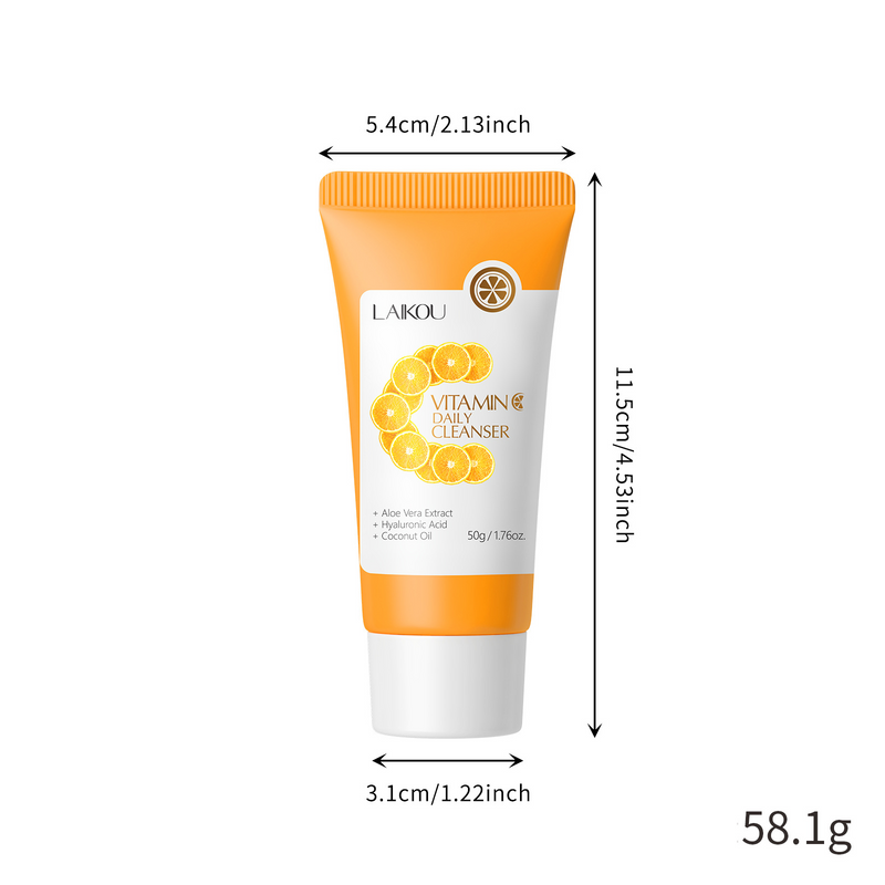 Scrubs & Bodys Treatments LAIKOU Vitamin C Facial Cleanser 50g ( Version) Moisturizing And Hydrating Cleanser For Fine Pores_voghion.com