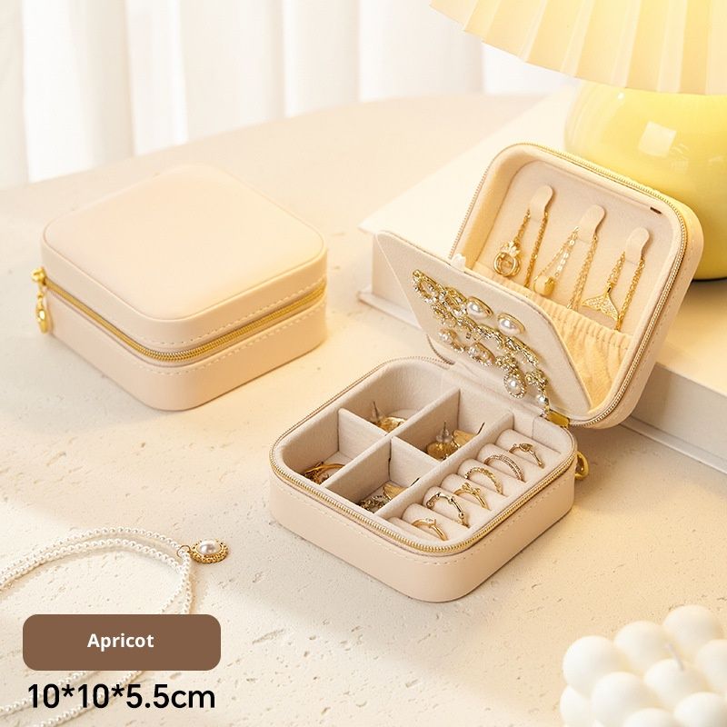 Titanium Steel Travel Jewelry Box – Compact & Multi-Functional Organizer For Earrings, Rings & Necklaces | Portable Dustproof & Anti-Tarnish Case_voghion.com