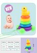 Children's toy car baby ring trailer small yellow duck stacking music baby toys kindergarten gifts_voghion.com