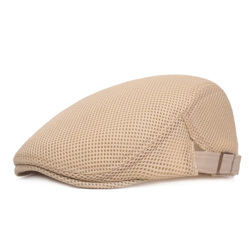 Unisex Beret for men Summer Youth mesh breathable front hat for middle-aged casual visor cap Cap_voghion.com