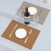PU Leather Placemats - Double-Sided Heat-Resistant For Dining Table & Cups (Solid Color Non-Slip Set Of 4 Or 6 Easy To Clean)_voghion.com