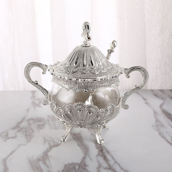 Luxuriöse Zuckerdose aus Porzellan mit Deckel und Löffel, Zuckerdose für Küche und Arbeitsplatte, Einweihungsgeschenk zum Geburtstag oder zur Hochzeit_voghion.com