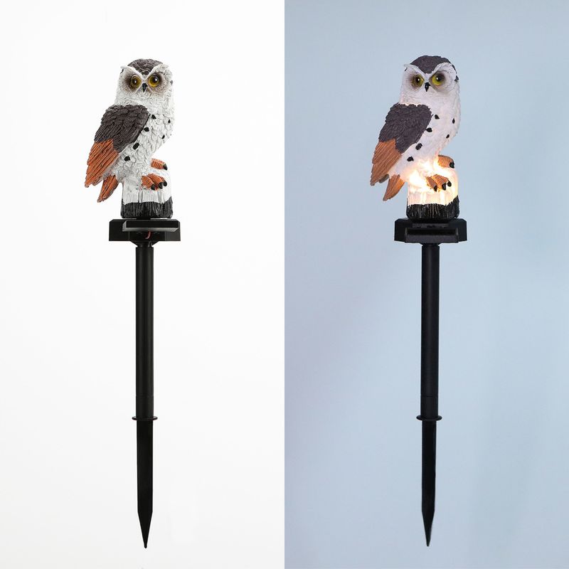 Lampe solaire à LED pour jardin extérieur, simulation d'animal en résine, éclairage de pelouse_voghion.com