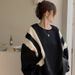 girl Black High-Quality Sweatshirt For Women, Spring And Autumn 2023 New Hot Korean Version Loose Lazy Style Oversize Jacket_voghion.com