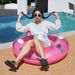 Inflatable Glitter Seat Float With Backrest & Handles - Floating Lounger For Pool, Lake & Beach (Trending Design)_voghion.com