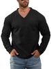 Men's Jacquard Knit Sweater – Relaxed Fit V-Neck Pullover With Stretch Fabric, Breathable & Lightweight For Casual & Layering_voghion.com