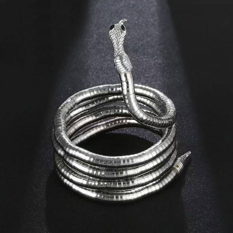 Twisted Snake Shaped Opening Adjustable Multi Shaped Necklace, Collar, Bracelet, Headwear For Women Luxury_voghion.com