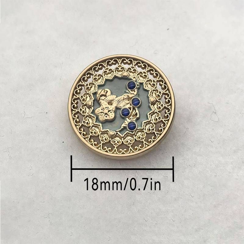 10pcs 18-23mm Small Size Metal Button Retro Feel Electroplating Dripping Process Uitable For Shirts, Coats, Pants._voghion.com