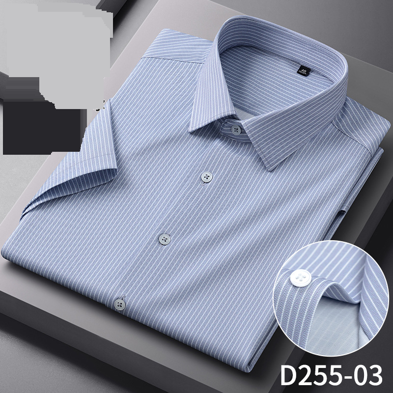 ​​Men's Summer Modal Short-Sleeve Shirt – Breathable V-Neck Casual & Business Wear (Multiple Colors, Sizes 38-44)​​_voghion.com