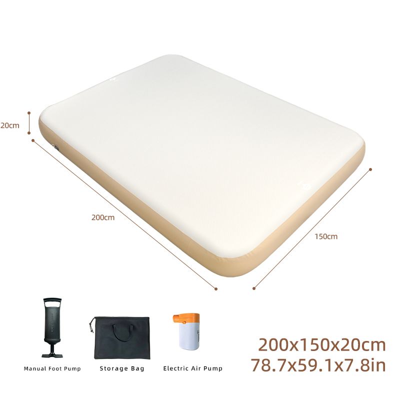 Sleeping Pad For Camping, PVC-Free Air Inflatable High Support Compact Camping Mattress With Pump For Glamping Tent_voghion.com