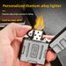 Accendino da esterno in lega di cherosene Pioneer EDC personalizzato Cyber Style Titanium Metal Armor_voghion.com
