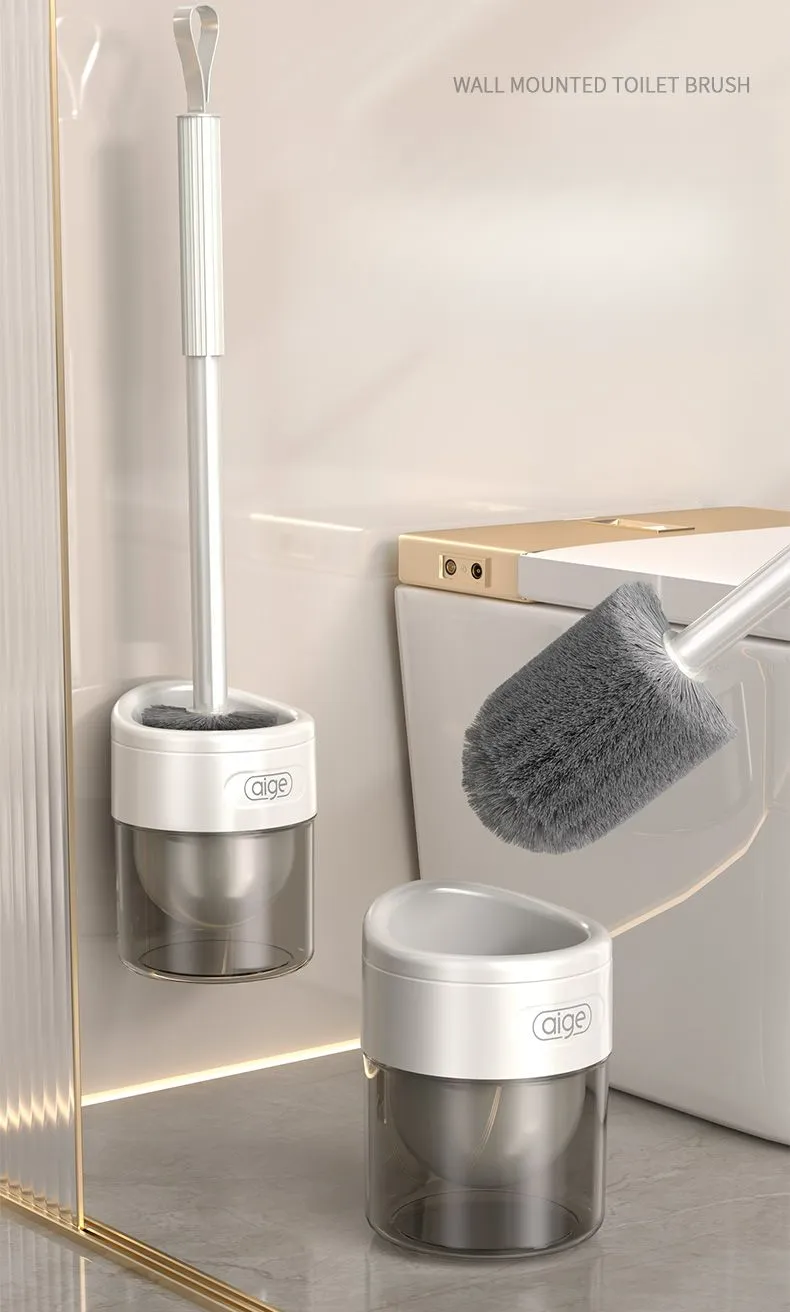 Aige Set Household No Dead Angle 2024 New Wall-Mounted Bathroom With Base Toilet Cleaning Brush_voghion.com