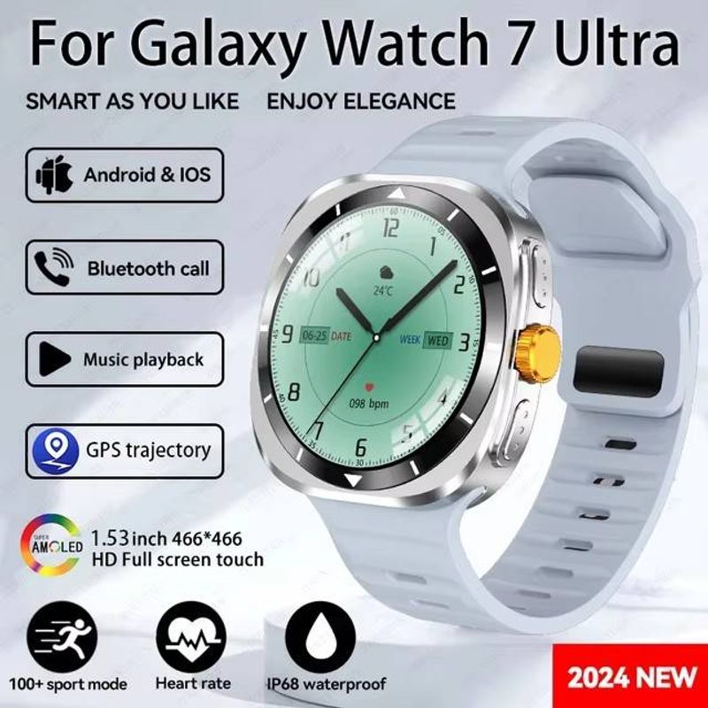 Pro Samsung Galaxy Watch 7 Ultra GPS NFC kompas chytré hodinky venkovní sportovní muž AMOLED 360*360 Galaxy Watch 6 vylepšené chytré hodinky_voghion.com