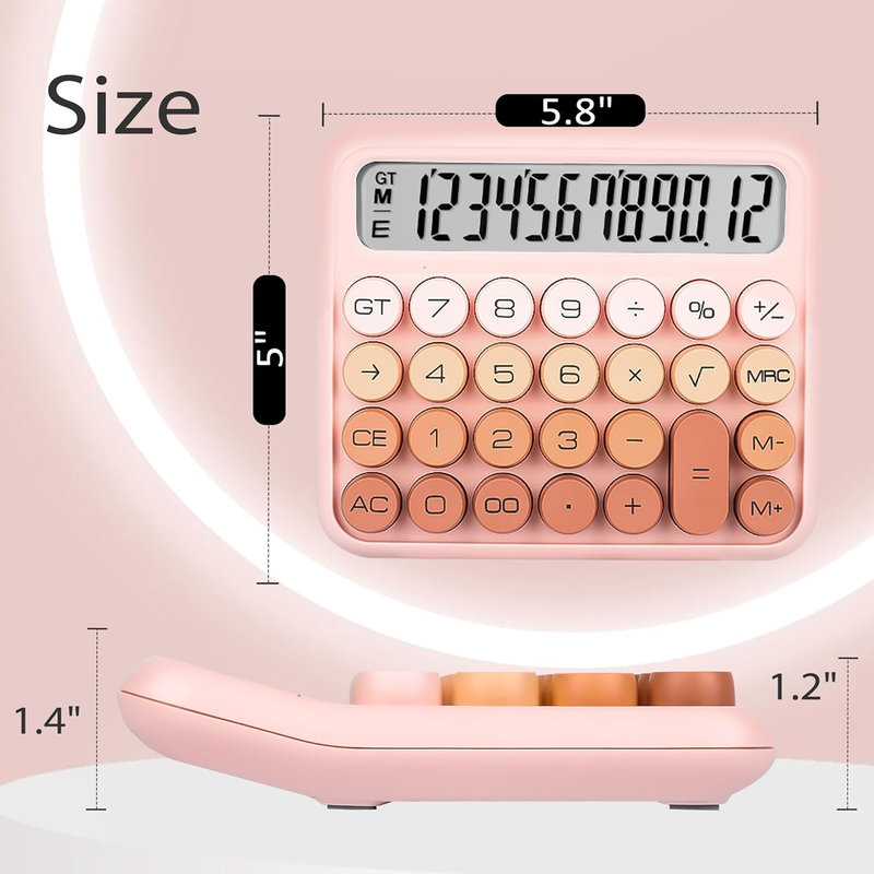 Mechanical Switch Calculator, Calculator With Large LCD Display Great For Everyday Life And Basic Office Work.with Battery_voghion.com