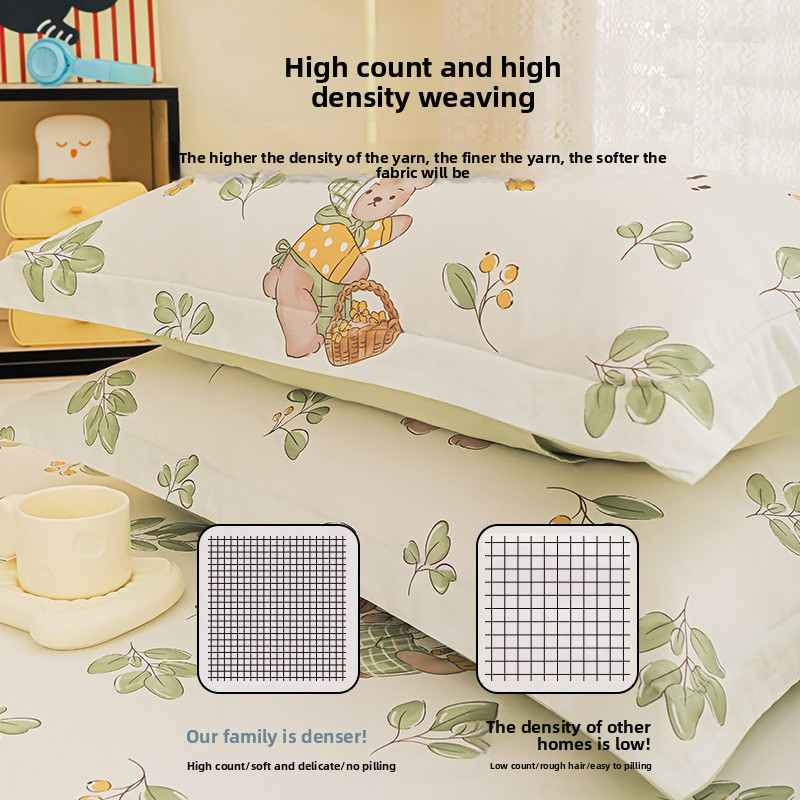 100% Cotton Washed Pillowcase Set (1/2-Pack) – Soft Breathable Cover With Fun Prints For Kids & Teens (48x74cm, 16 Styles)​_voghion.com