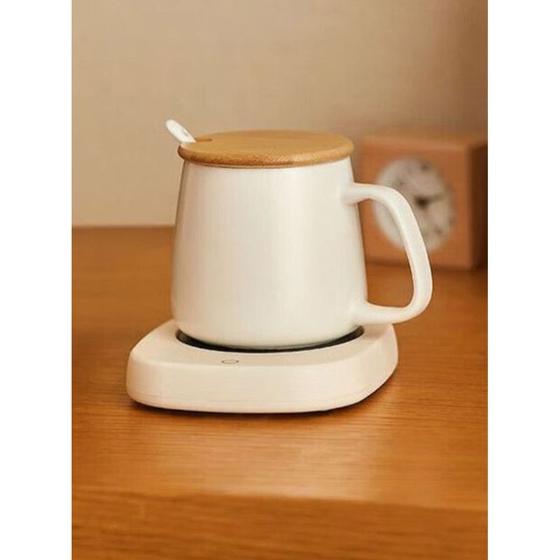 Artefacto para calentar leche KS Warm [con cerámica y cuchara], tapete termostático para taza, regalo para la mejor amiga_voghion.com