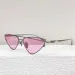 Designer Mens And Womens Cat Eye People Sunglasses Mirror Metal Inverted Triangle Frame Temple With Patterned CH8255_voghion.com