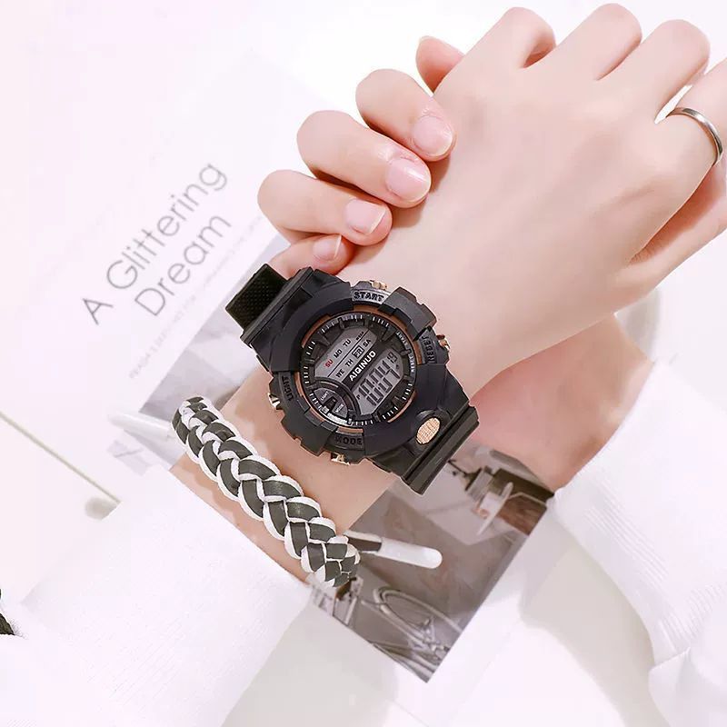 Girls' Waterproof Sports Watch – Luminous Mechanical Alarm Clock For Kids_voghion.com