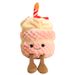 Peluche Animaux Poupée Amusant Gâteau d'Anniversaire Poupée Jouet en Peluche Poupée Cadeau Chantant Fraise Gâteau Lumineux_voghion.com