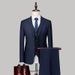 CT Men's Business Casual Wedding Solid Color Slim Fit Two-Button Professional Formal Small Suit Three-Piece Set_voghion.com